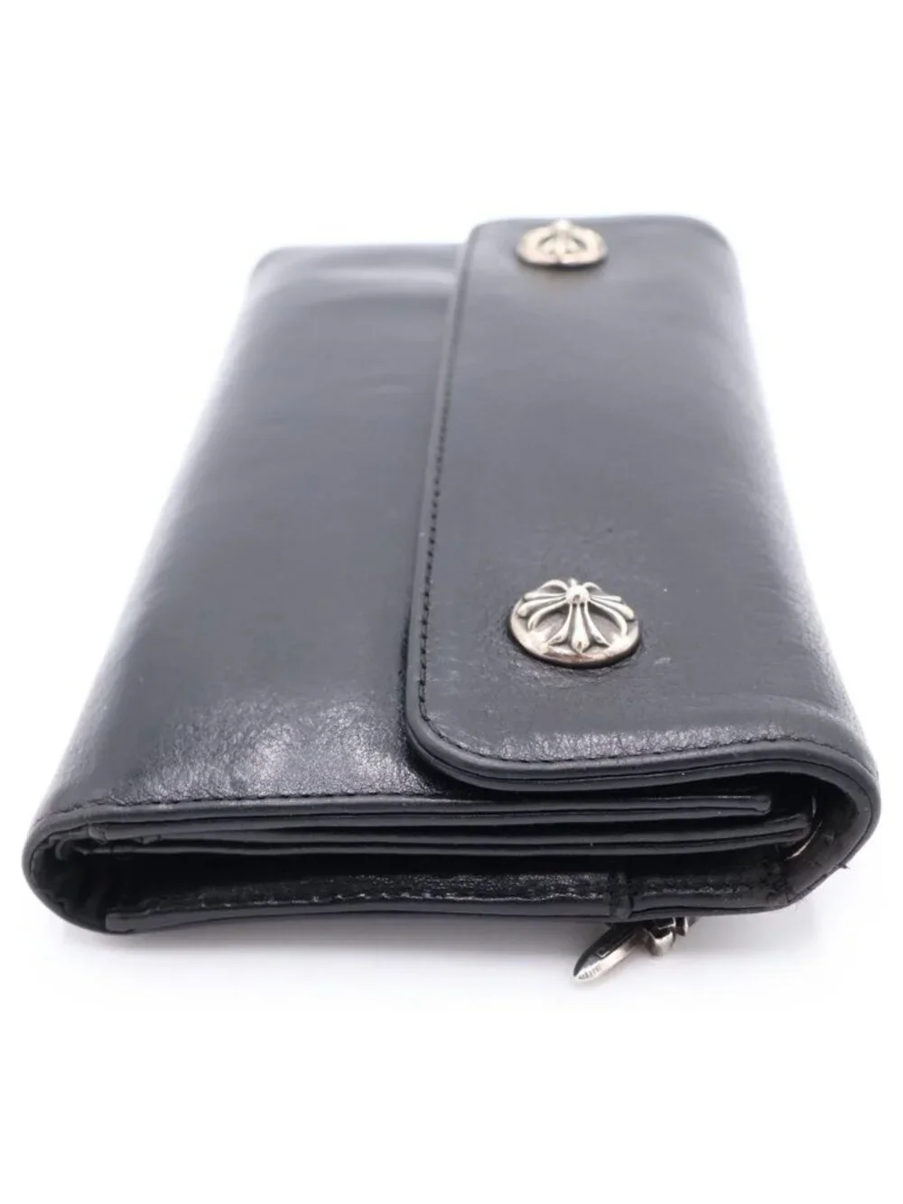 Chrome Hearts Wave Leather Wallet Black